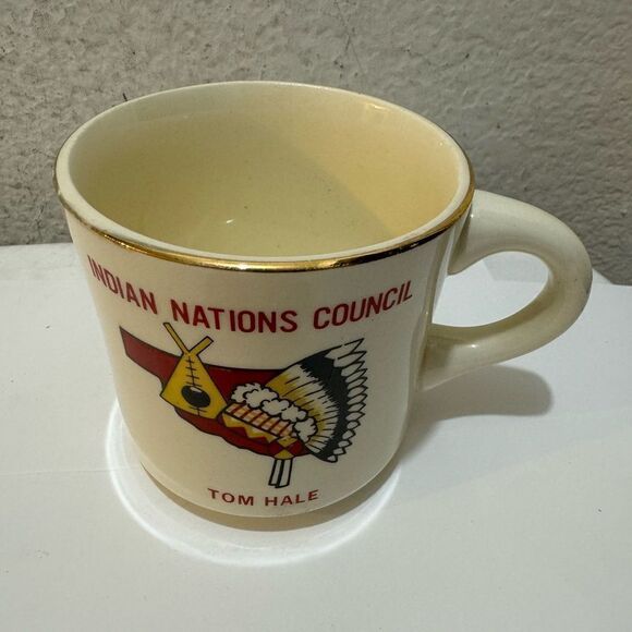 - Vintage Boy Scouts Indian Nation Council 70's Coffee Cup - Picture 1 of 4